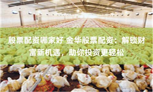 股票配资哪家好 金华股票配资：解锁财富新机遇，助你投资更轻松