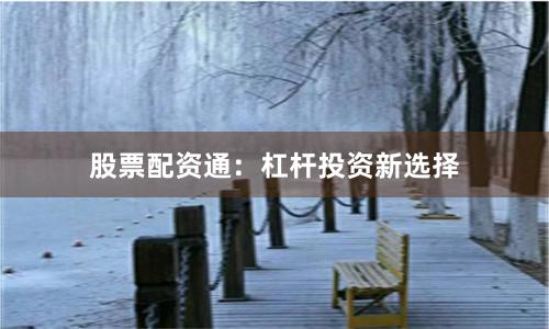 股票配资通:杠杆投资新选择